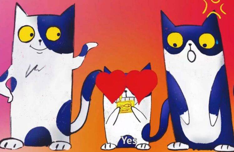 【动画】猫族一家人的晚餐时间