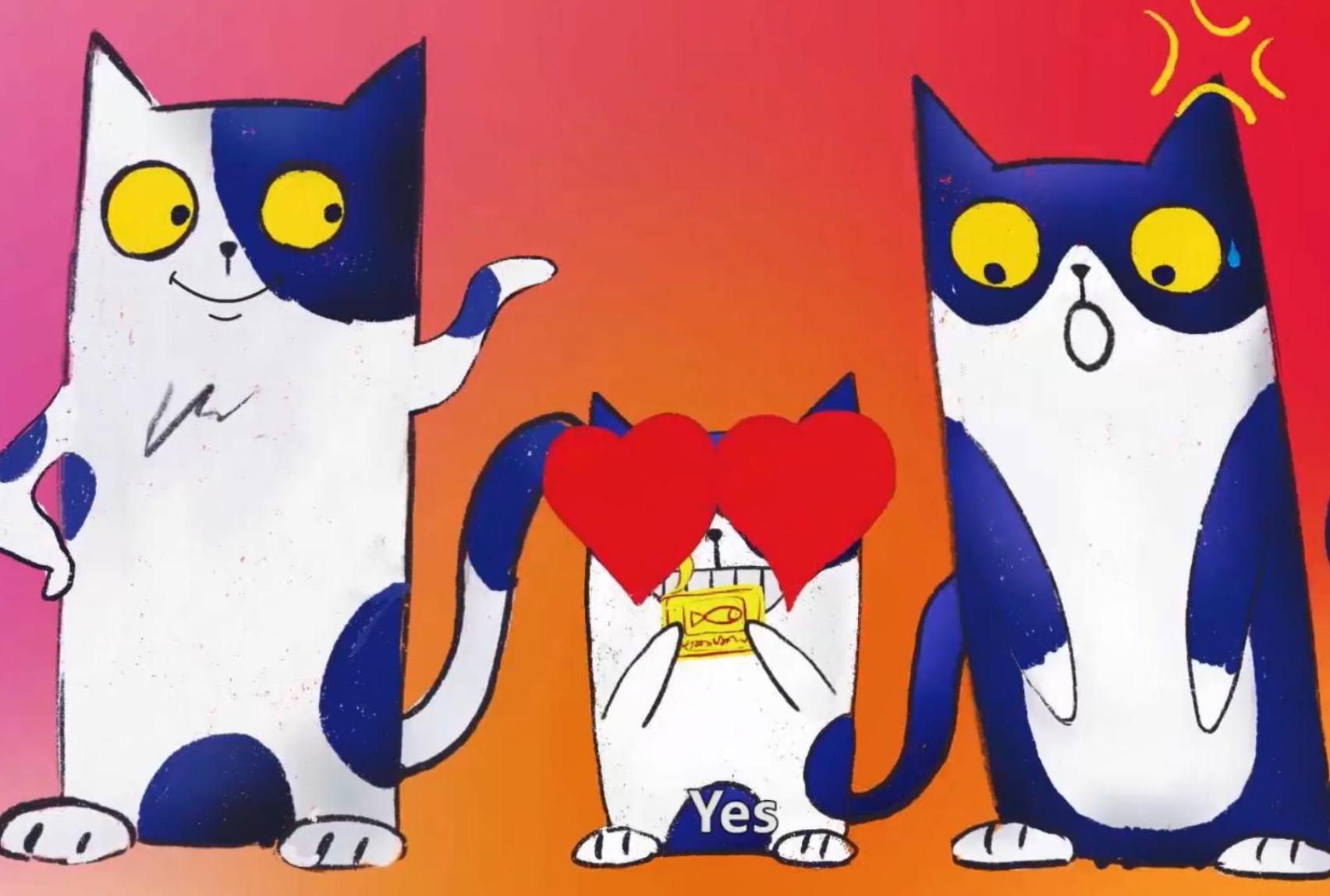 【动画】猫族一家人的晚餐时间